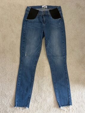 PAIGE Blue Skinny Jeans with Black Waist Panels